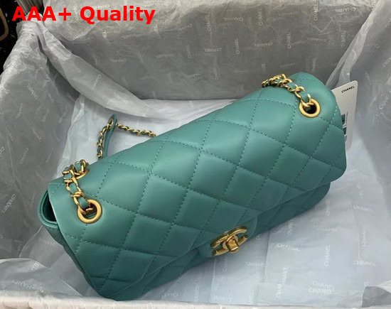 Chanel Small Flap Bag in Turquoise Lambskin Ref AS3110 Replica