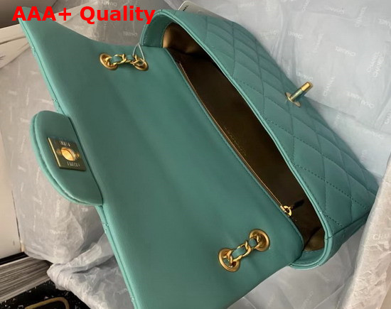 Chanel Small Flap Bag in Turquoise Lambskin Ref AS3110 Replica