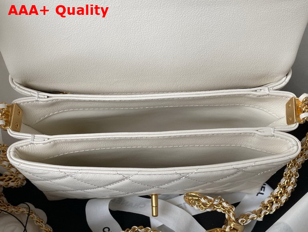 Chanel Small Flap Bag in White Calfskin AS3994 Replica