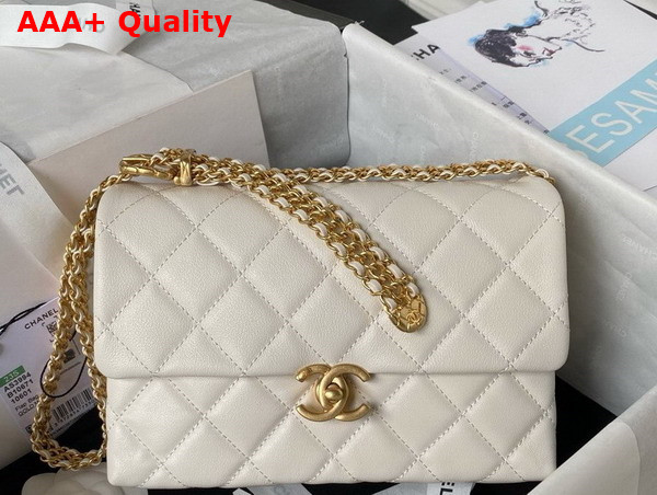 Chanel Small Flap Bag in White Calfskin AS3994 Replica