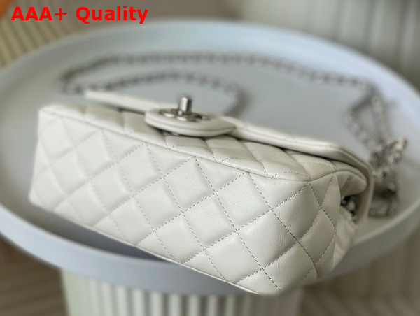 Chanel Small Flap Bag in White Lambskin AS1787 Replica