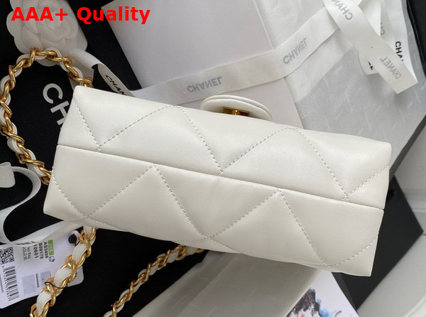 Chanel Small Flap Bag in White Lambskin Gold Tone Metal AS3498 Replica