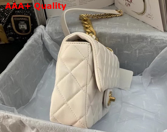 Chanel Small Flap Bag in White Lambskin Ref AS3110 Replica