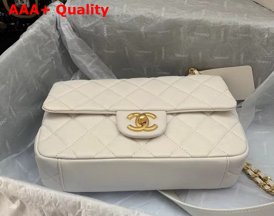 Chanel Small Flap Bag in White Lambskin Ref AS3110 Replica