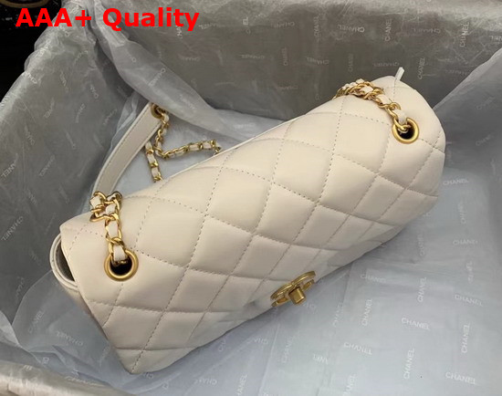 Chanel Small Flap Bag in White Lambskin Ref AS3110 Replica