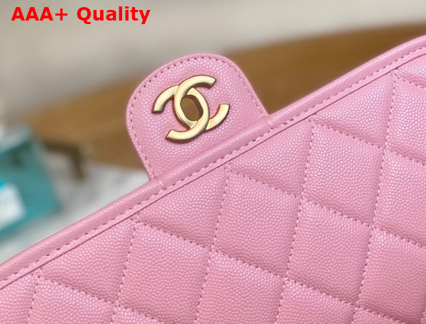 Chanel Small Flap Bag with Top Handle in Pink Grained Calfskin AS3653 Replica