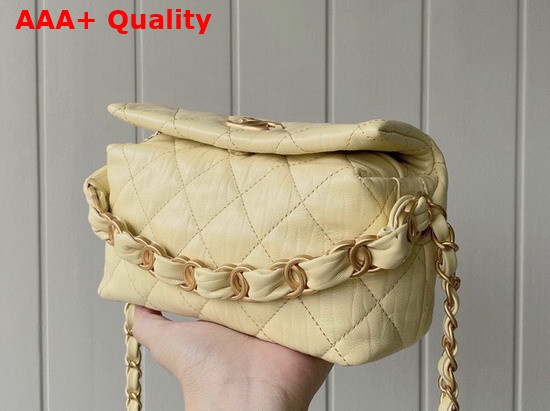 Chanel Small Hobo Bag Beige Crumpled Lambskin and Gold Tone Metal AS2479 Replica