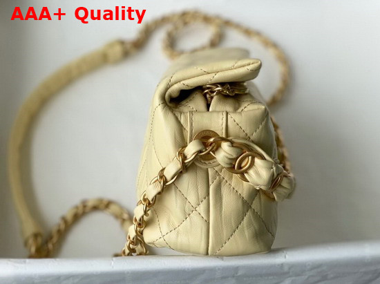 Chanel Small Hobo Bag Beige Crumpled Lambskin and Gold Tone Metal AS2479 Replica