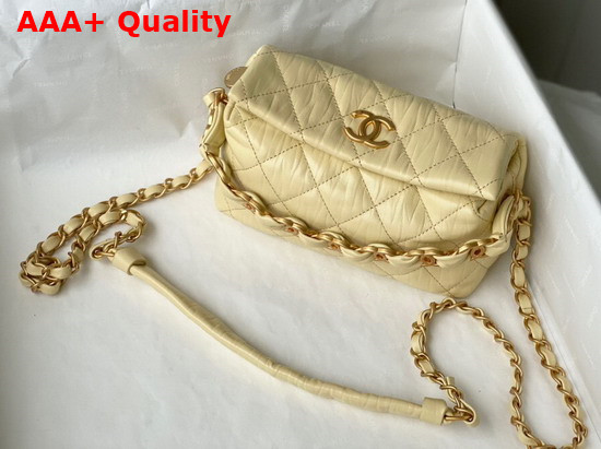 Chanel Small Hobo Bag Beige Crumpled Lambskin and Gold Tone Metal AS2479 Replica