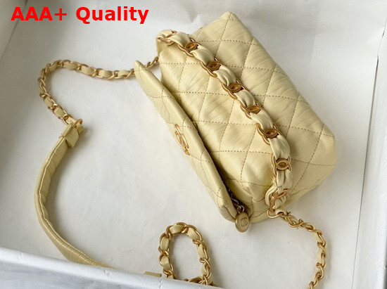 Chanel Small Hobo Bag Beige Crumpled Lambskin and Gold Tone Metal AS2479 Replica