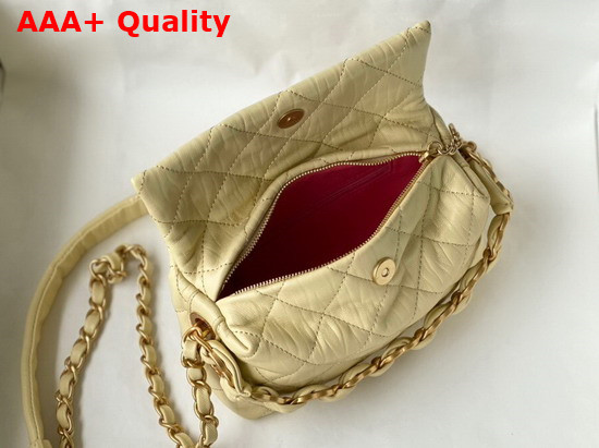 Chanel Small Hobo Bag Beige Crumpled Lambskin and Gold Tone Metal AS2479 Replica