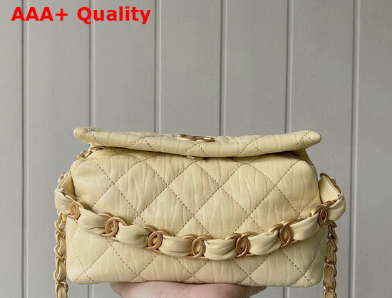 Chanel Small Hobo Bag Beige Crumpled Lambskin and Gold Tone Metal AS2479 Replica