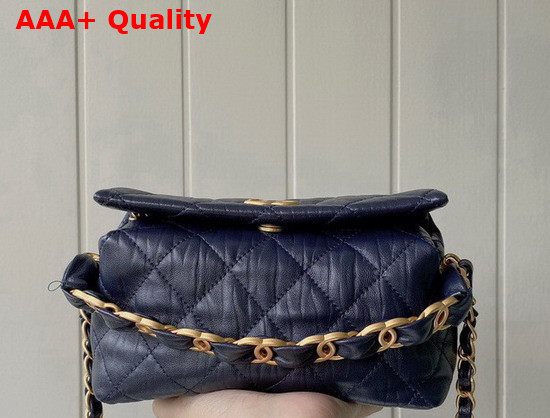 Chanel Small Hobo Bag Black Crumpled Lambskin and Gold Tone Metal AS2479 Replica