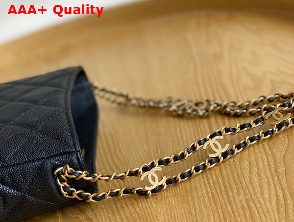 Chanel Small Hobo Bag Grained Calfskin Gold Tone Metal Black Ref AS3223 Replica