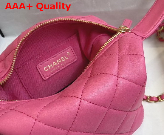 Chanel Small Hobo Bag Lambskin Gold Metal Pink AS1745 Replica