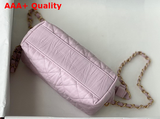 Chanel Small Hobo Bag Pink Crumpled Lambskin and Gold Tone Metal AS2479 Replica