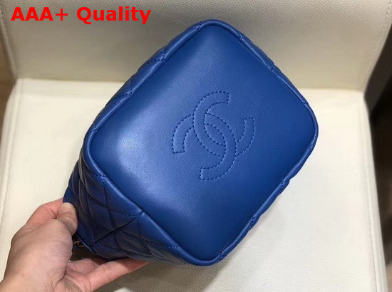 Chanel Small Hobo Bag in Blue Lambskin Gold Metal AS1745 Replica