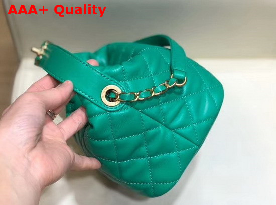 Chanel Small Hobo Bag in Green Lambskin Gold Metal AS1745 Replica