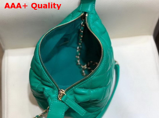 Chanel Small Hobo Bag in Green Lambskin Gold Metal AS1745 Replica