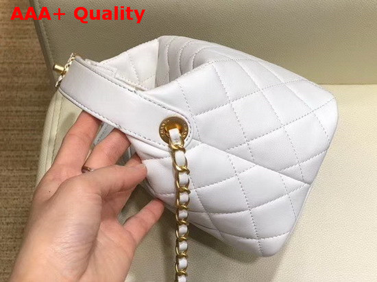 Chanel Small Hobo Bag in White Lambskin Gold Metal AS1745 Replica