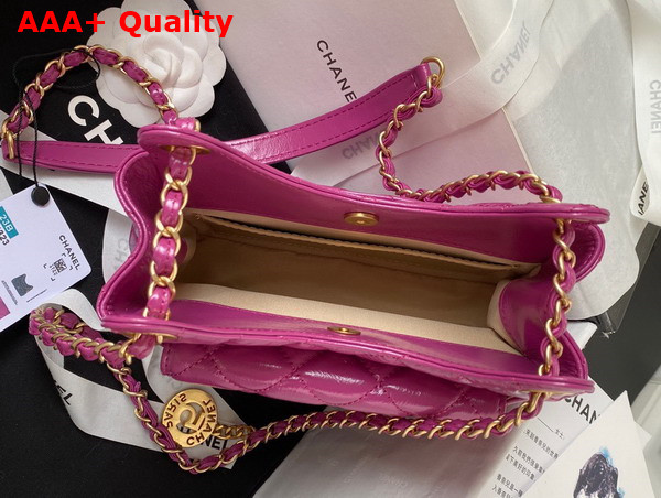 Chanel Small Hobo Handbag in Light Purple Shiny Crumpled Calfskin Gold Tone Metal AS4323 Replica