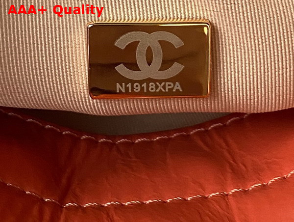 Chanel Small Hobo Handbag in Orange Shiny Crumpled Calfskin Gold Tone Metal AS4323 Replica