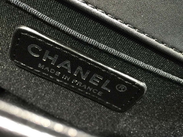 Chanel Small Le Boy Flap Bag Pleated Calfskin Black and White for Sale