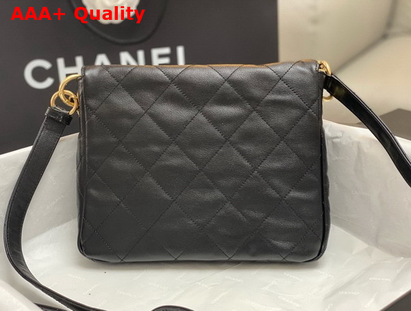 Chanel Small Messenger Bag in Black Calfskin Replica