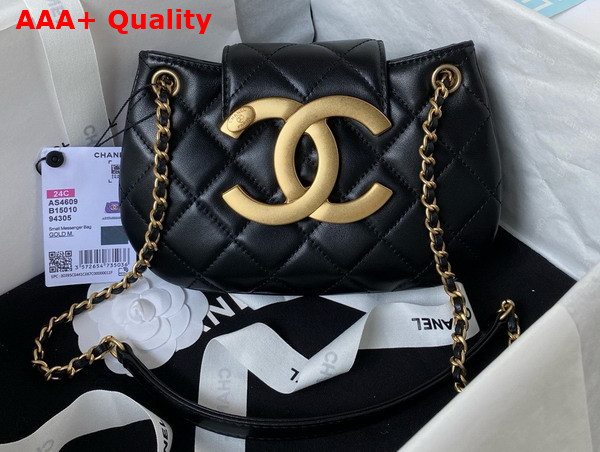 Chanel Small Messenger Bag in Black Lambskin AS4609 Replica