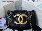 Chanel Small Messenger Bag in Black Lambskin AS4609 Replica