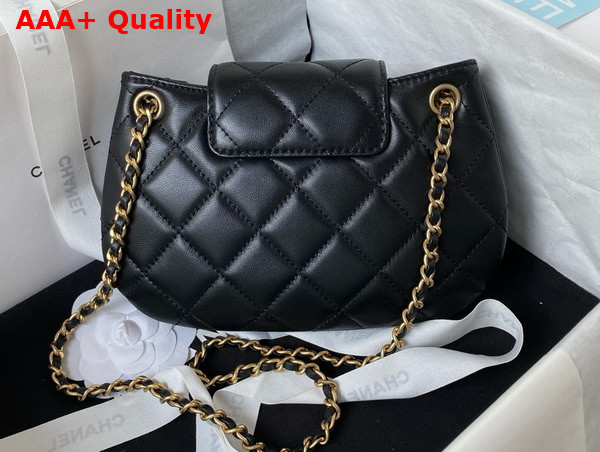 Chanel Small Messenger Bag in Black Lambskin AS4609 Replica