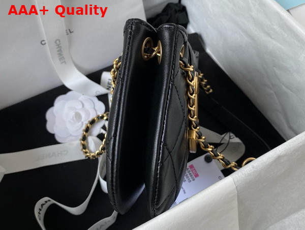 Chanel Small Messenger Bag in Black Lambskin AS4609 Replica