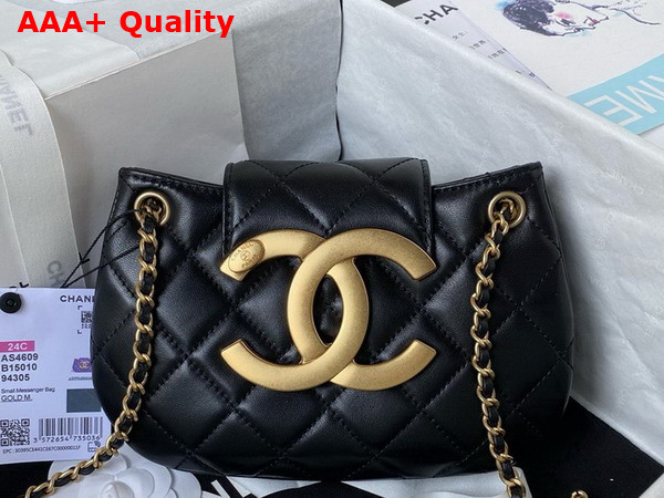 Chanel Small Messenger Bag in Black Lambskin AS4609 Replica