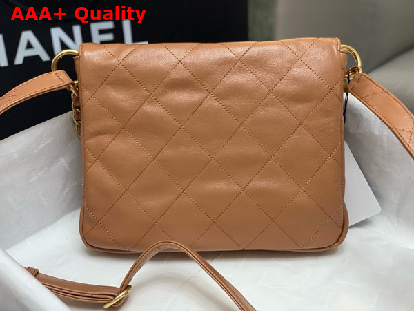 Chanel Small Messenger Bag in Brown Calfskin Replica