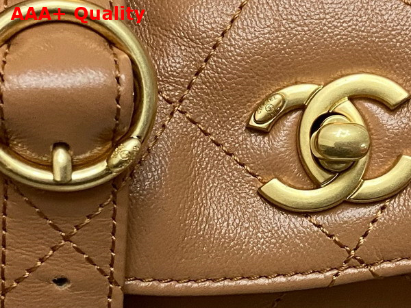 Chanel Small Messenger Bag in Brown Calfskin Replica