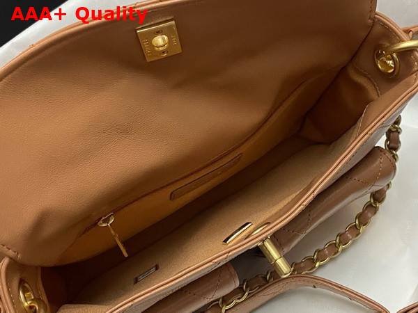 Chanel Small Messenger Bag in Brown Calfskin Replica