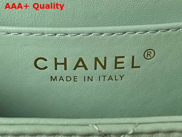 Chanel Small Messenger Bag in Light Green Lambskin AS4609 Replica