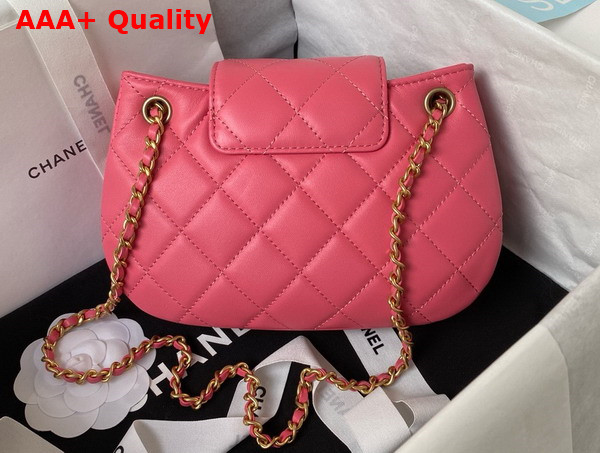 Chanel Small Messenger Bag in Pink Lambskin AS4609 Replica