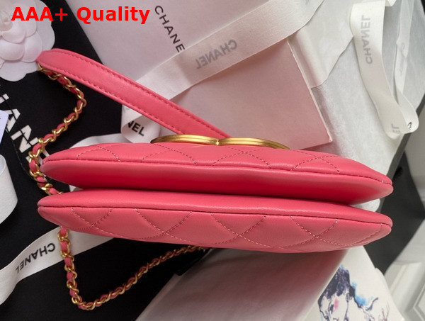 Chanel Small Messenger Bag in Pink Lambskin AS4609 Replica