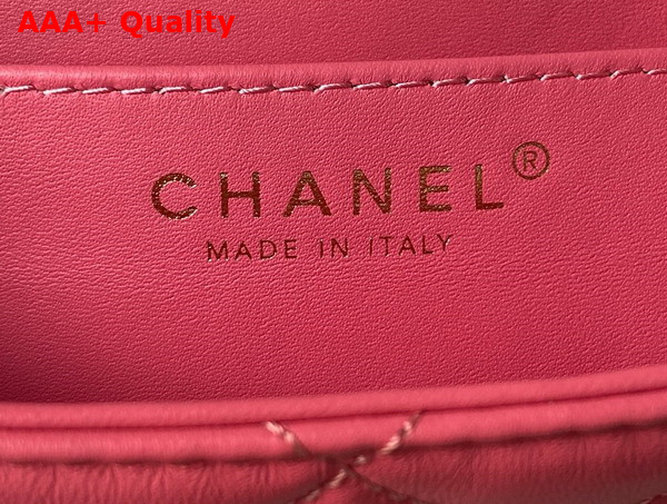 Chanel Small Messenger Bag in Pink Lambskin AS4609 Replica