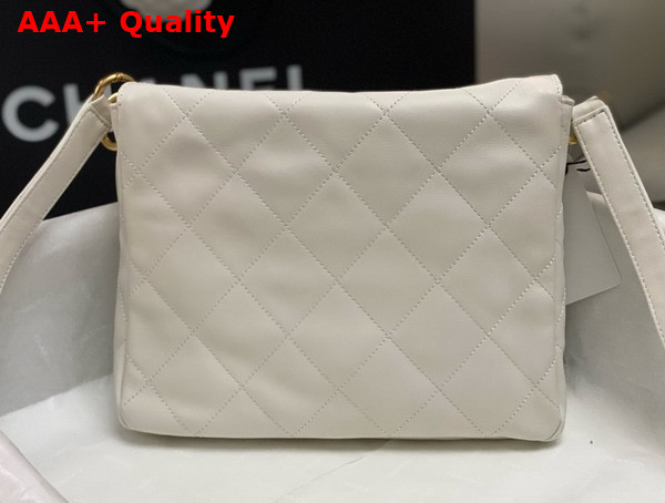 Chanel Small Messenger Bag in White Calfskin Replica