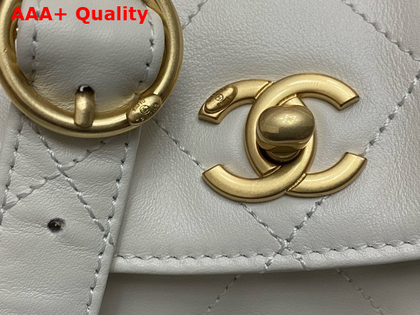 Chanel Small Messenger Bag in White Calfskin Replica