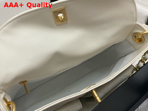 Chanel Small Messenger Bag in White Calfskin Replica