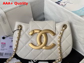 Chanel Small Messenger Bag in White Lambskin AS4609 Replica