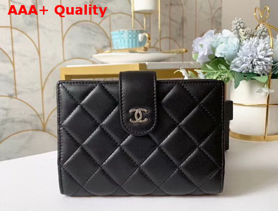 Chanel Small Quilted Leather Cover Note Book Black Quilted Lambskin Replica