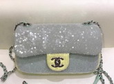 Chanel Small Sequin Flap Bag Light Green