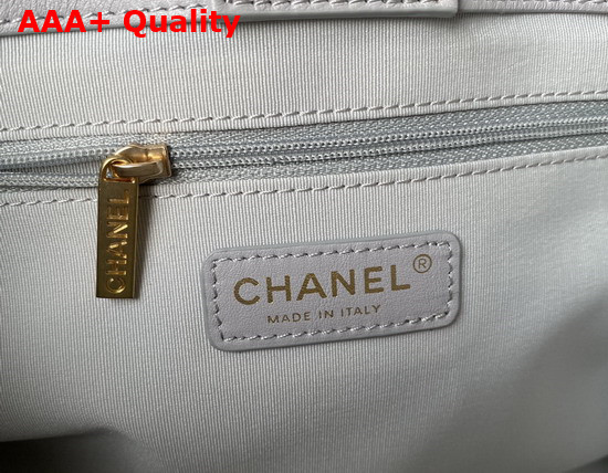 Chanel Small Shopping Bag Calfskin Gold Tone Metal Gray Ref AS2752 Replica