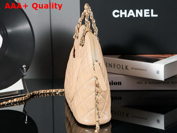 Chanel Small Shopping Bag in Beige Lambskin AS3969 Replica