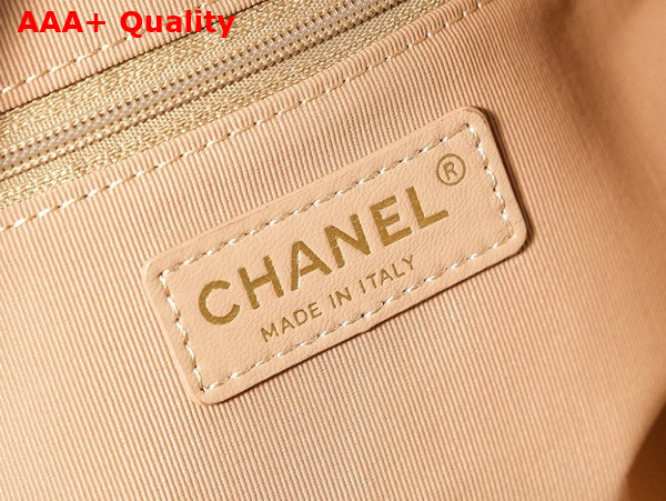 Chanel Small Shopping Bag in Beige Lambskin AS3969 Replica