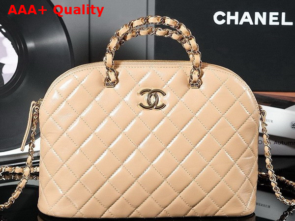 Chanel Small Shopping Bag in Beige Lambskin AS3969 Replica